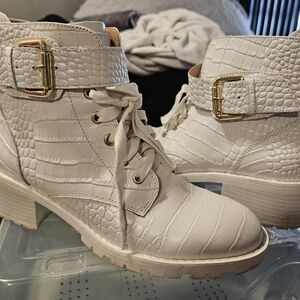 Bcbg croc skin boots